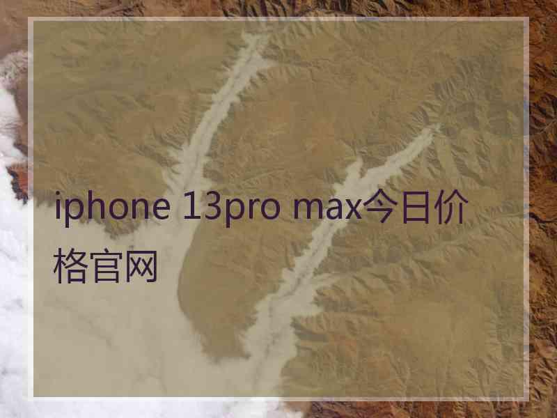 iphone 13pro max今日价格官网