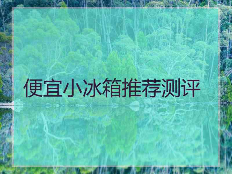 便宜小冰箱推荐测评