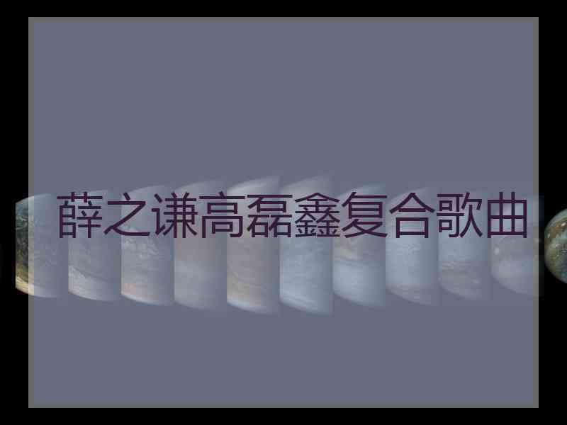 薛之谦高磊鑫复合歌曲