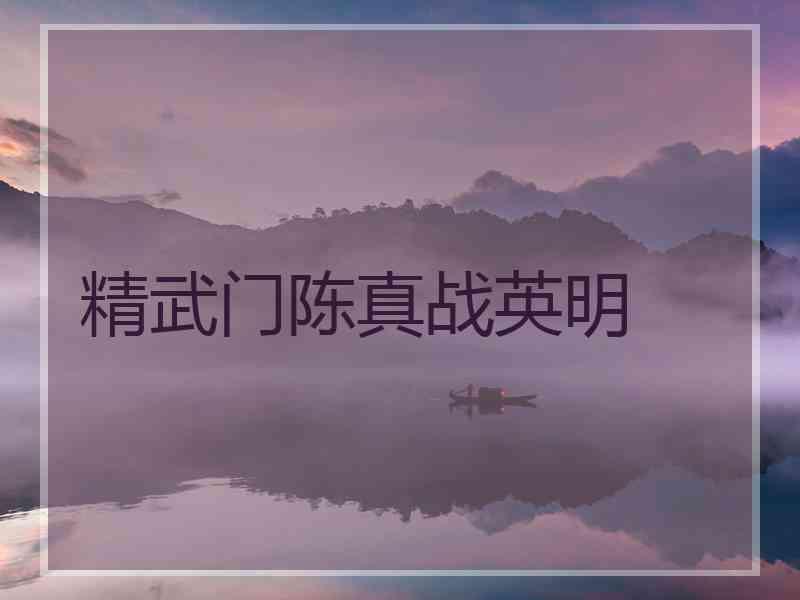 精武门陈真战英明