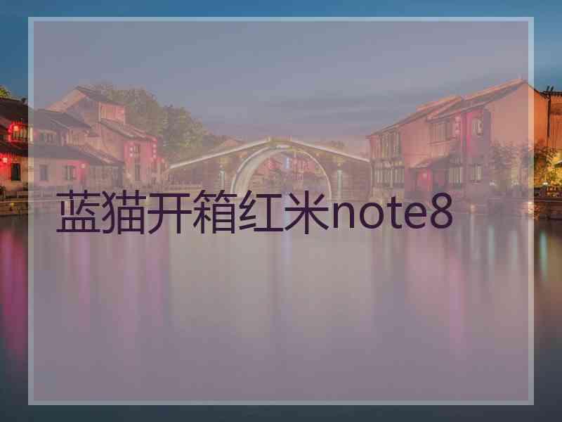 蓝猫开箱红米note8