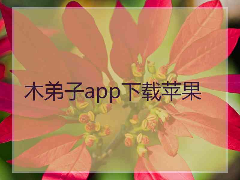 木弟子app下载苹果