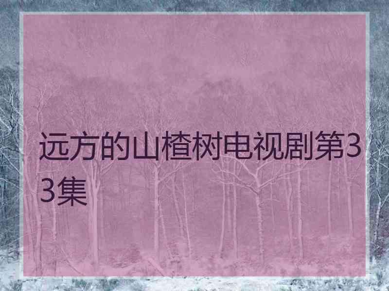 远方的山楂树电视剧第33集