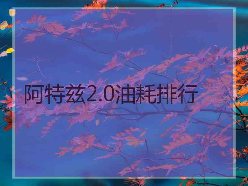 阿特兹2.0油耗排行