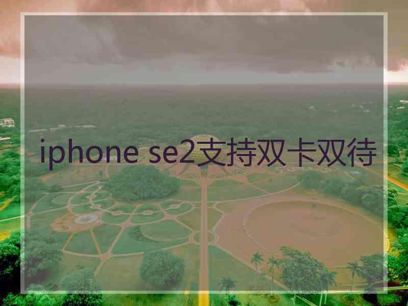 iphone se2支持双卡双待