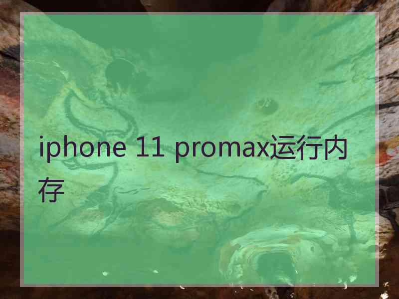 iphone 11 promax运行内存