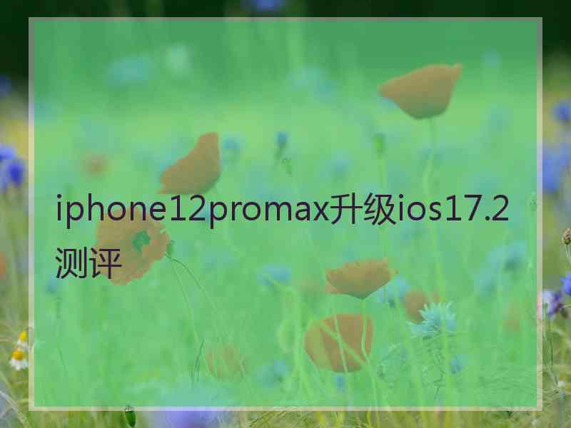 iphone12promax升级ios17.2测评