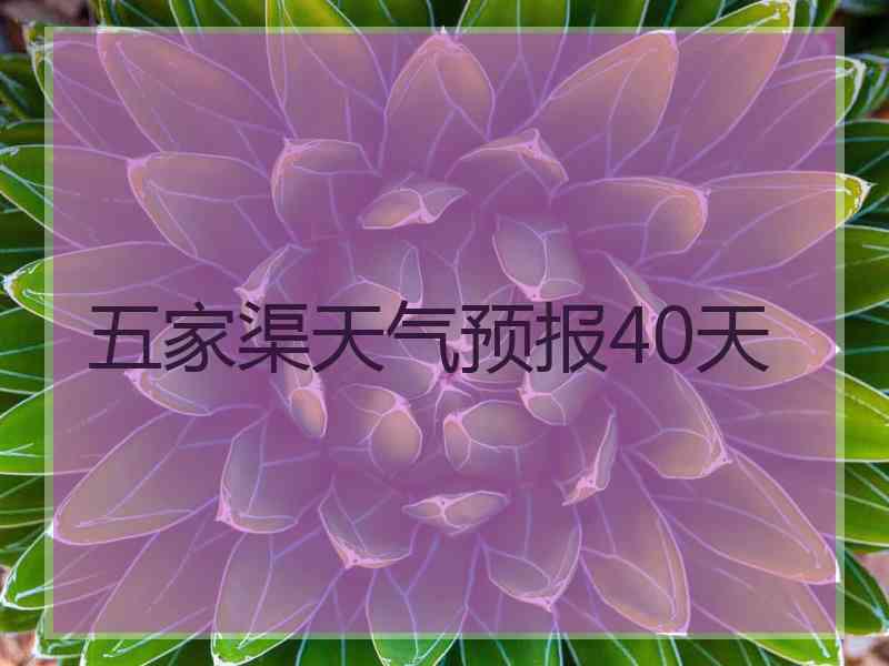 五家渠天气预报40天