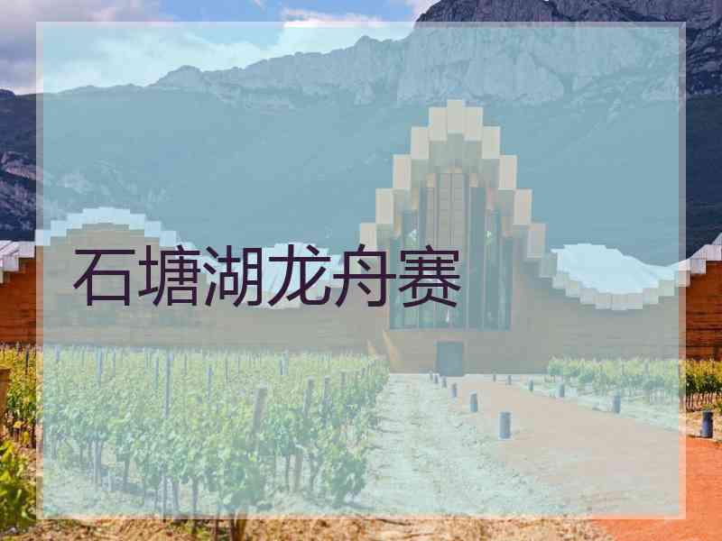 石塘湖龙舟赛