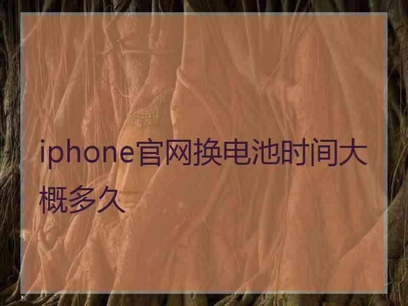 iphone官网换电池时间大概多久