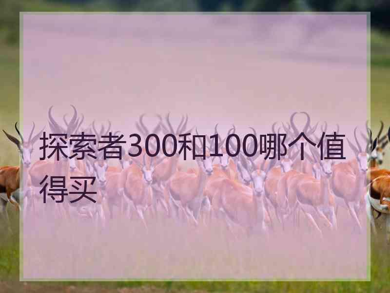 探索者300和100哪个值得买