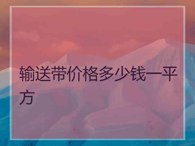 输送带价格多少钱一平方