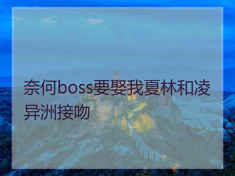 奈何boss要娶我夏林和凌异洲接吻