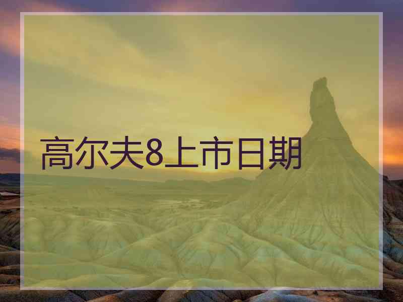 高尔夫8上市日期