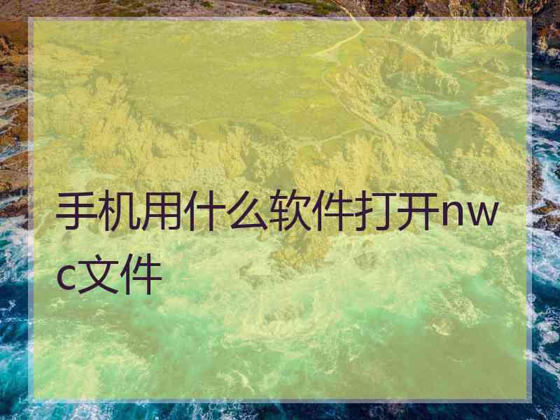 手机用什么软件打开nwc文件