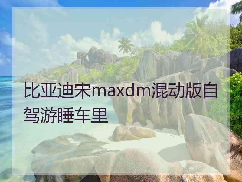 比亚迪宋maxdm混动版自驾游睡车里