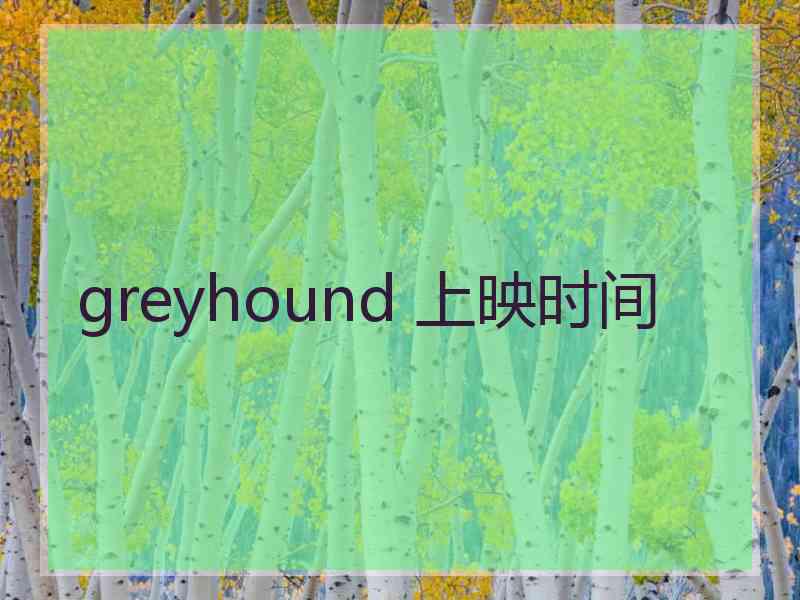 greyhound 上映时间