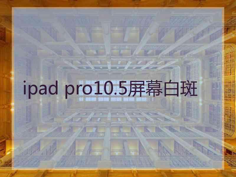 ipad pro10.5屏幕白斑