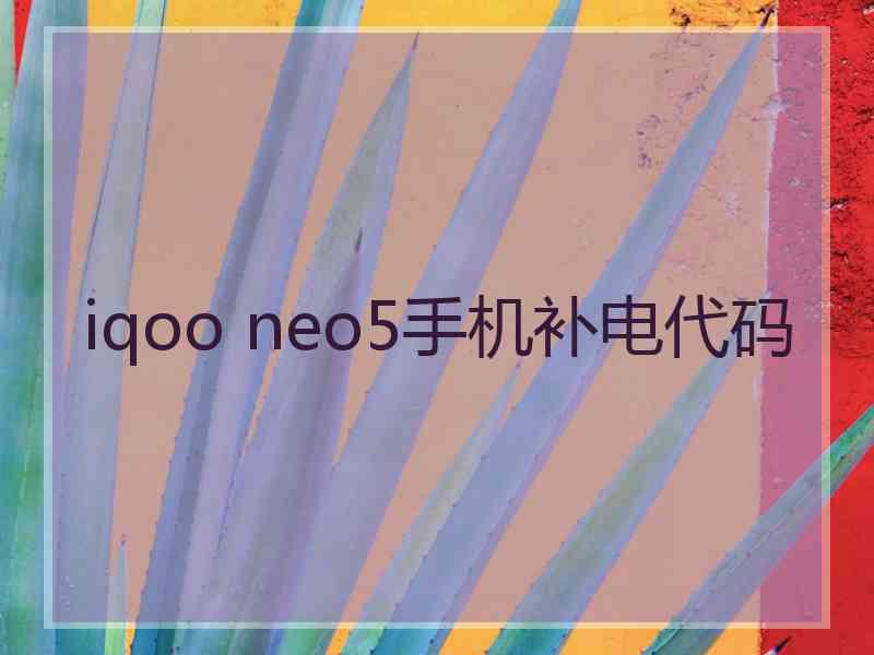 iqoo neo5手机补电代码