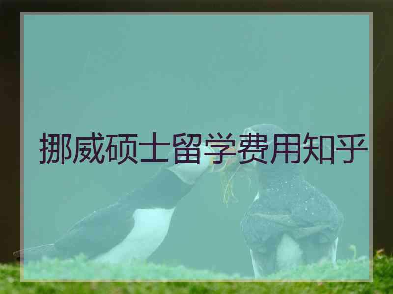 挪威硕士留学费用知乎