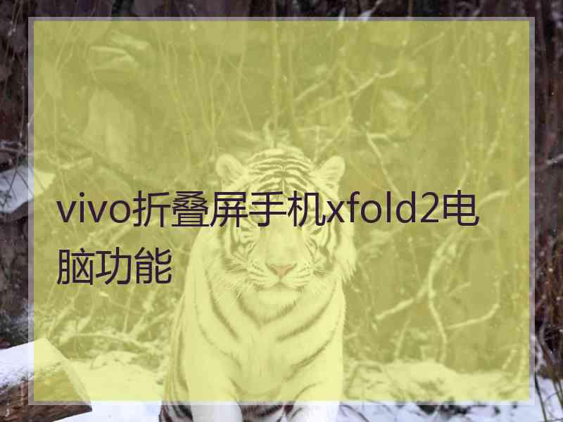 vivo折叠屏手机xfold2电脑功能