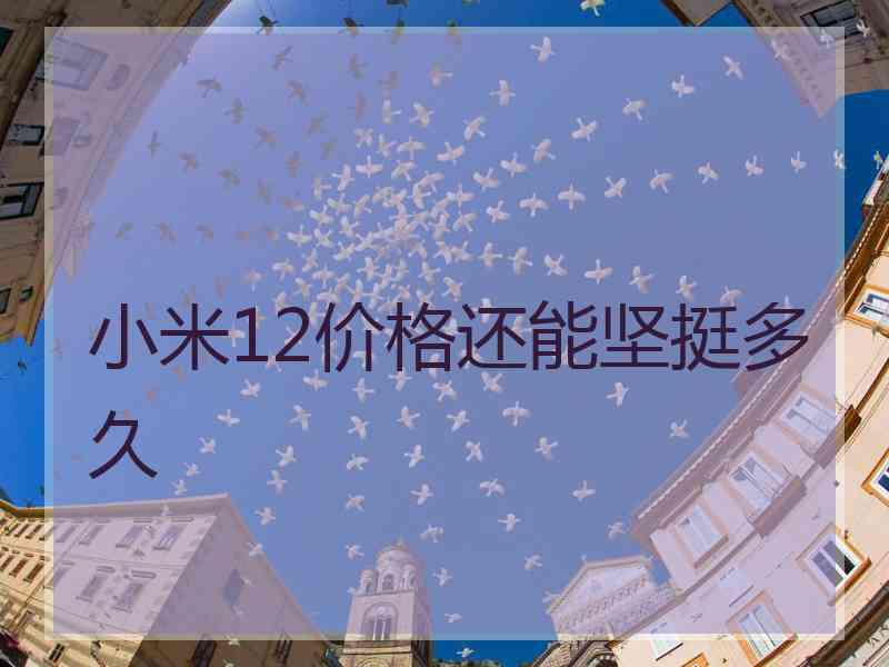 小米12价格还能坚挺多久