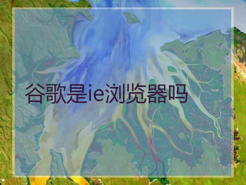 谷歌是ie浏览器吗