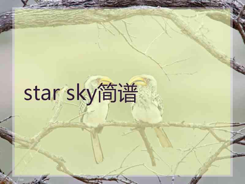 star sky简谱