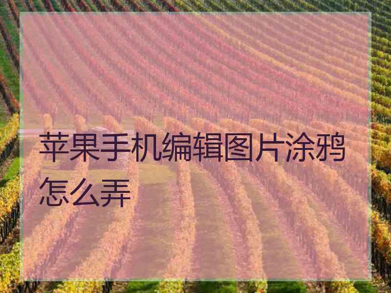 苹果手机编辑图片涂鸦怎么弄