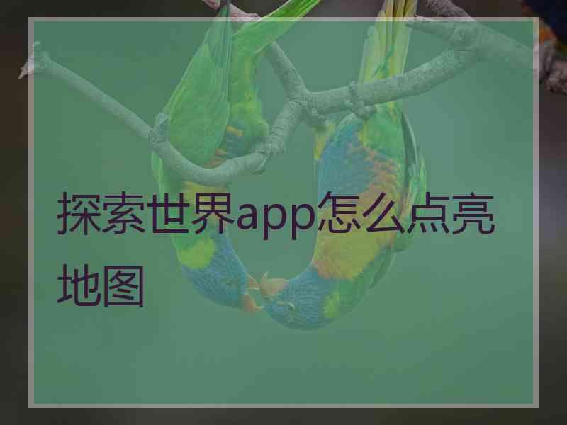 探索世界app怎么点亮地图