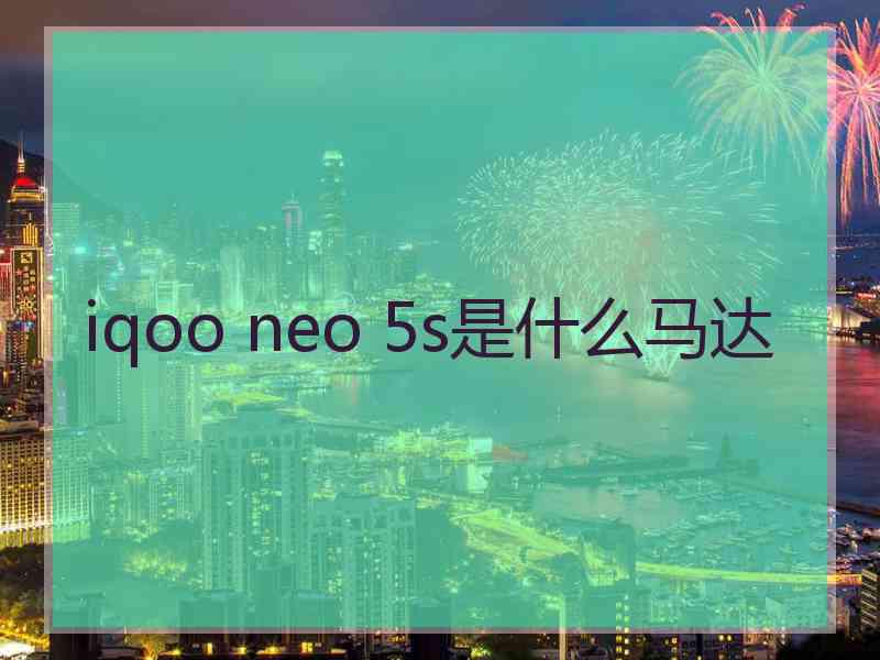 iqoo neo 5s是什么马达