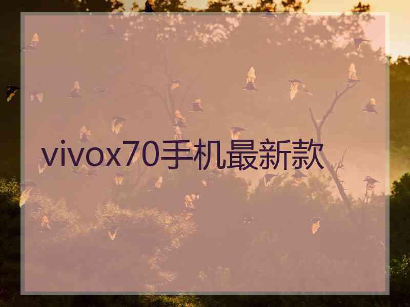 vivox70手机最新款