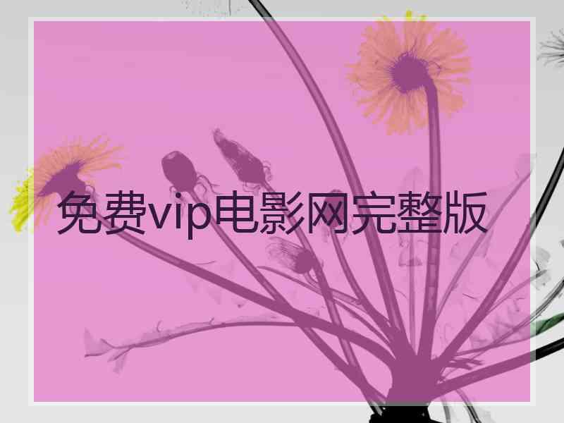 免费vip电影网完整版