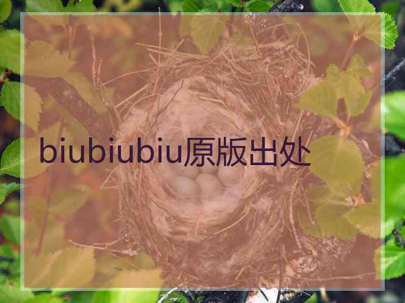 biubiubiu原版出处