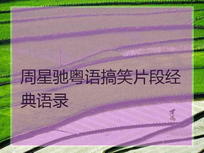 周星驰粤语搞笑片段经典语录