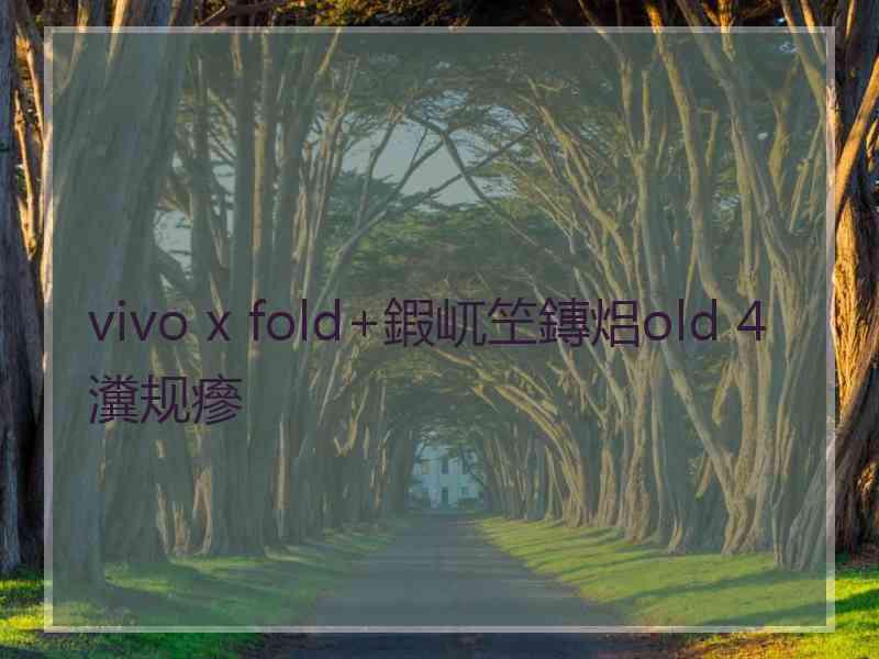 vivo x fold+鍜屼笁鏄焒old 4瀵规瘮