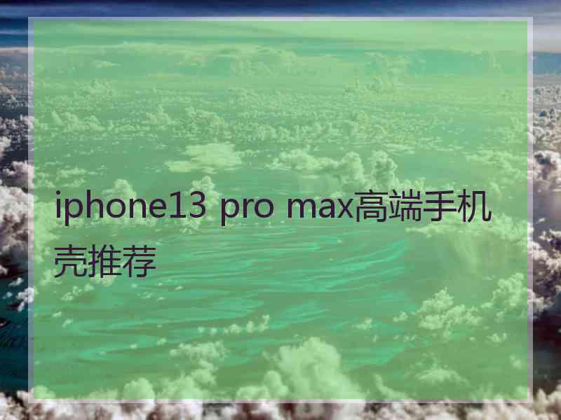 iphone13 pro max高端手机壳推荐