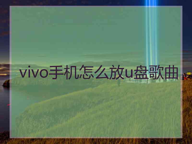 vivo手机怎么放u盘歌曲