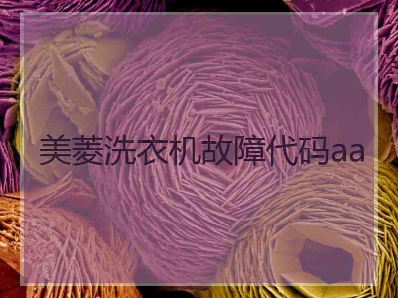 美菱洗衣机故障代码aa