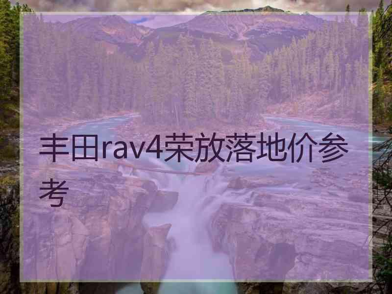 丰田rav4荣放落地价参考