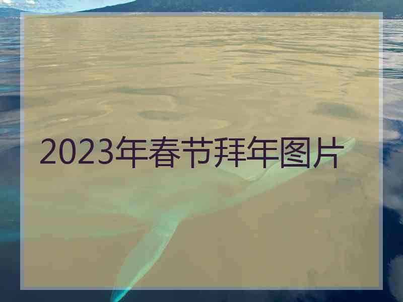 2023年春节拜年图片