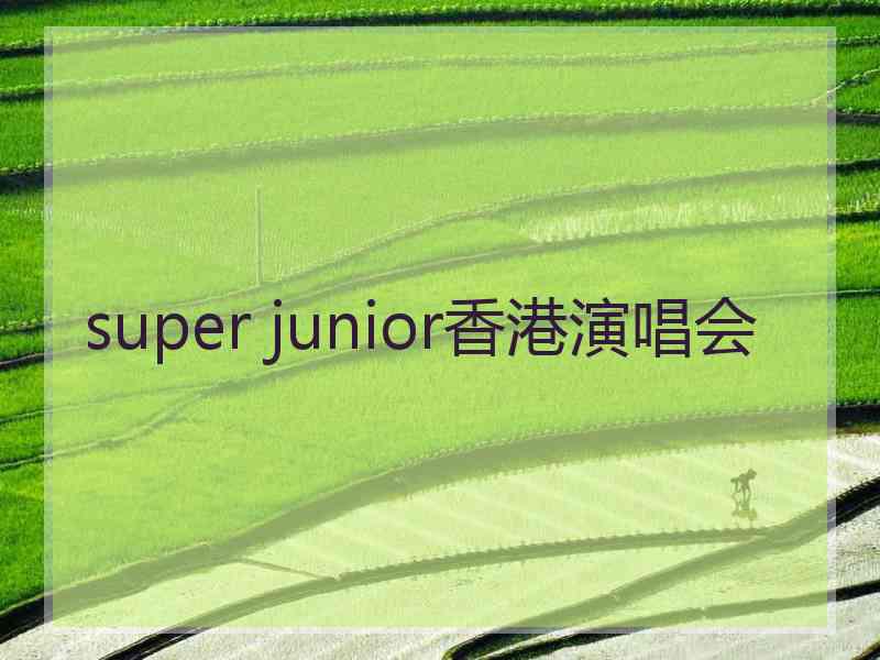 super junior香港演唱会