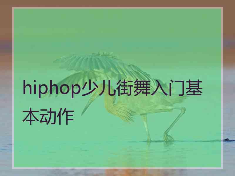 hiphop少儿街舞入门基本动作