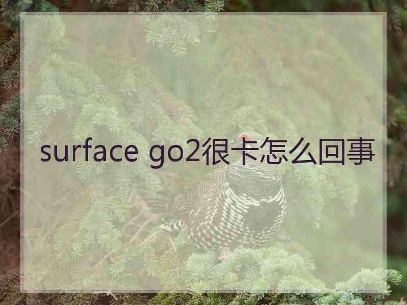 surface go2很卡怎么回事