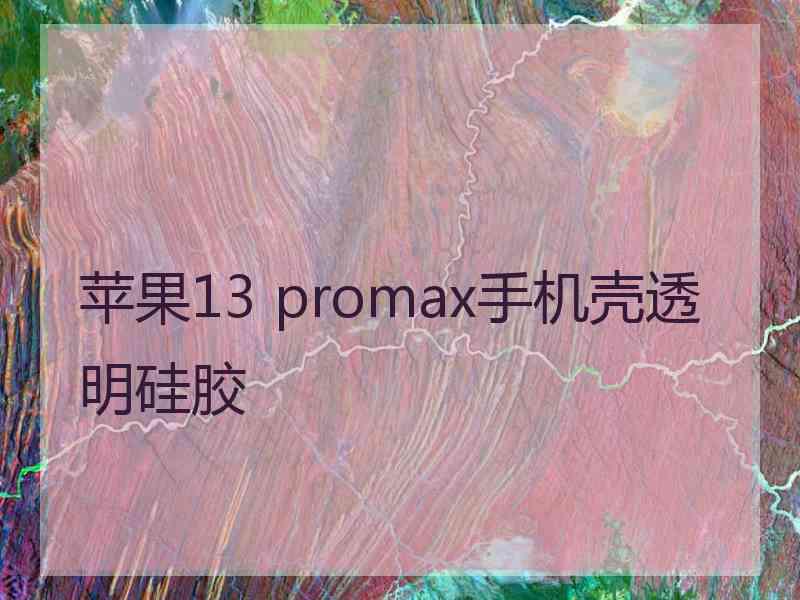 苹果13 promax手机壳透明硅胶