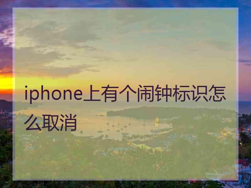 iphone上有个闹钟标识怎么取消