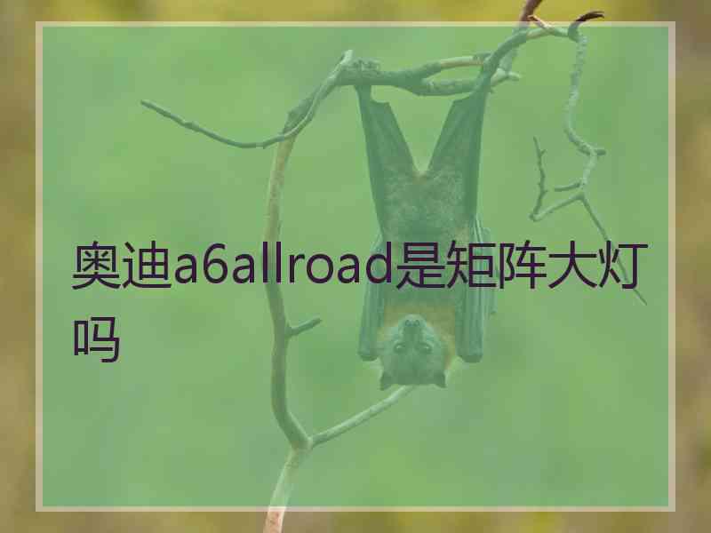 奥迪a6allroad是矩阵大灯吗