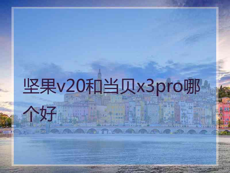 坚果v20和当贝x3pro哪个好