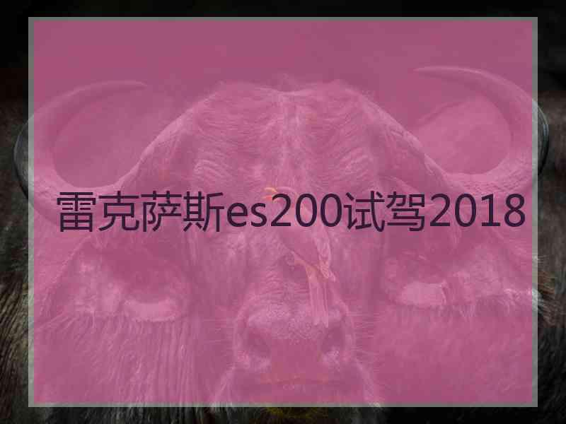 雷克萨斯es200试驾2018