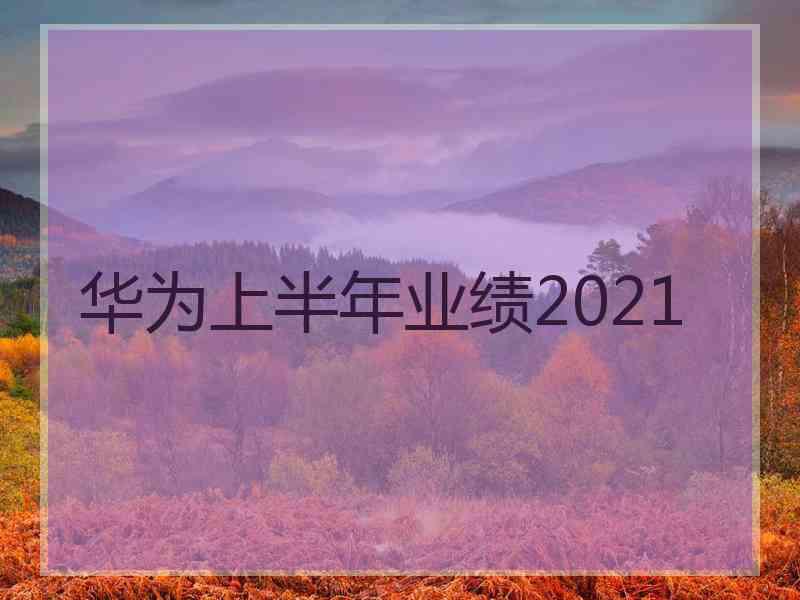 华为上半年业绩2021